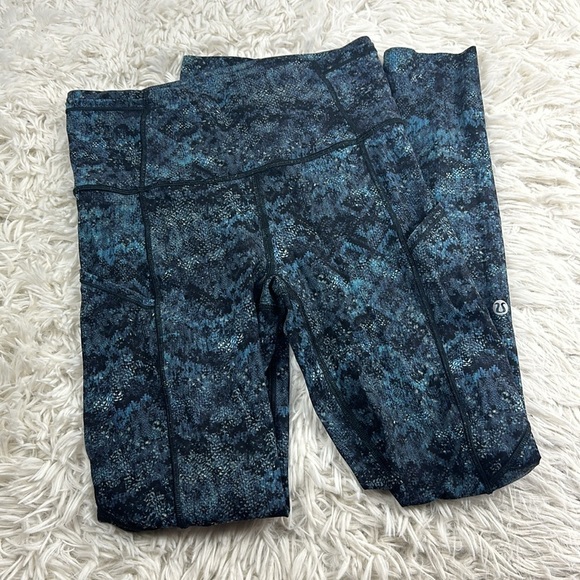 Lululemon Fast And Free 7/8 Tight Fairisle Multi Black - Picture 1 of 6